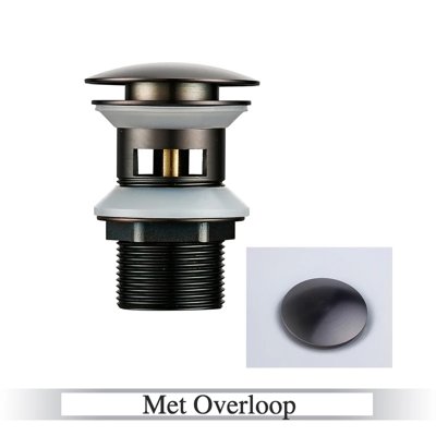 LuxDrain Pop-Up Afvoerplug - Stijlvolle Wastafel Stopper in Zwart, Goud en Rosé