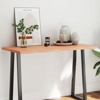 Tafelblad natuurlijke rand 120x60x(2-4)cm eikenhout lichtbruin