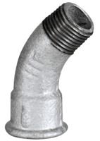 Kirchhoff Bocht van smeedbaar ijzer 45°, verzinkt, 1/2"H x 1/2"ET, (40) - 989691055 Kirchhoff Bocht van smeedbaar ijzer 45°, verzinkt, 1/2"H x 1/2"ET, (40) - 989691055
