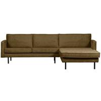 BePureHome Chaise Longue Rechts Rodeo - Velvet - Brass - 85x300x155