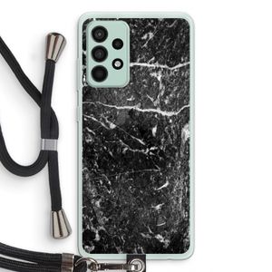 Zwart marmer: Samsung Galaxy A52s 5G Transparant Hoesje met koord