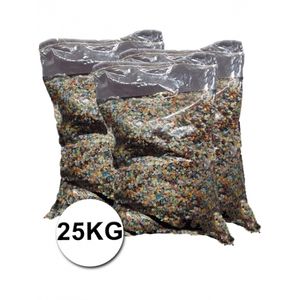 Voordeelverpakking feest confetti multikleuren 25 kg