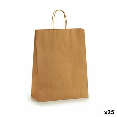 Papieren Zak 32 X 12 X 50 cm Bruin (25 Stuks)