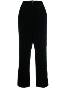 Valentino Garavani Pre-Owned pantalon droit en velours (années 1980) - Noir