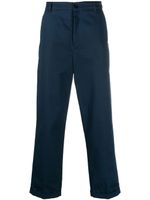 Kenzo pantalon droit à patch logo - Bleu