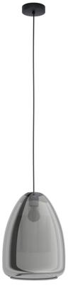 Eglo Glazen hanglampChelvey zwart met smoke glas - 32167