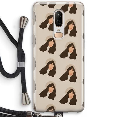Bonjour mon amour: OnePlus 6 Transparant Hoesje met koord