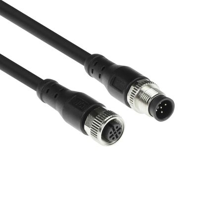 ACT SC3501 Industriële Sensorkabel | M12A 5-Polig Male naar M12A 5-Polig Female | Superflex Xtreme TPE kabel | Afgeschermd | IP67 | Zwart | 1,5 meter