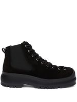 Jil Sander baskets en daim à lacets - Noir