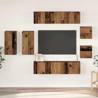 Tv-meubelset 8 pcs Oud hout 30.5 x 30 x 60 cm Bewerkt hout