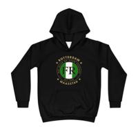 Hoodie regular zwart - kids - FR - Wat gaan we doen vandaag - logo voor groot