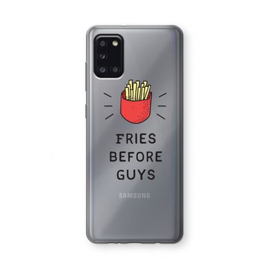 Fries before guys: Samsung Galaxy A31 Transparant Hoesje