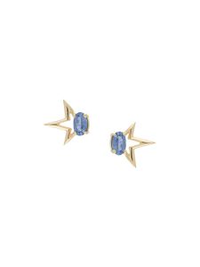 LE STER boucles d'oreilles Whaam en or jaune 18ct ornées de saphir