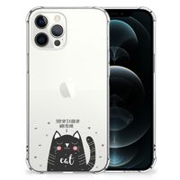 iPhone 12 Pro Max Stevig Bumper Hoesje Cat Good Day