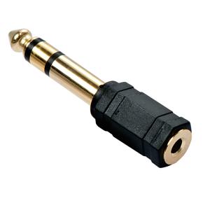 LINDY 35620 Lindy Jackplug Audio Adapter [1x Jackplug male 6,3 mm - 1x Jackplug female 3,5 mm] Zwart