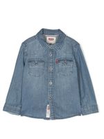 Levi's Kids chemise en jean à boutonnière - Bleu