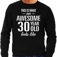 Awesome 30 year - geweldige 30 jaar - Cadeau sweater - trui - zwart - voor heren - Verjaardag
