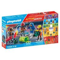 PLAYMOBIL 71468 Le mie figure: lavori rischiosi - con quattro personaggi del campo dei vigili del fuoco - Vigili del fuoco - Dai 5 anni in su