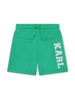 Karl Lagerfeld Kids short de sport à logo imprimé - Vert - thumbnail