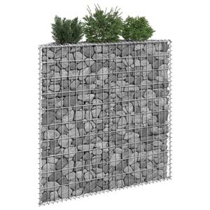 VidaXL Gabion plantenbak trapezium 100x20x100 cm gegalvaniseerd staal
