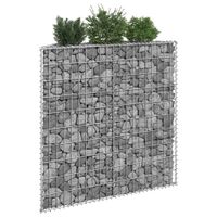 VidaXL Gabion plantenbak trapezium 100x20x100 cm gegalvaniseerd staal
