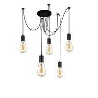Searchlight 5-lichts pendelSquiggle Spider - 9665-5BK
