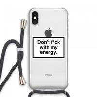 My energy: iPhone XS Max Transparant Hoesje met koord