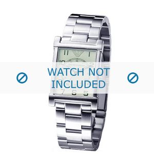Armani horlogeband AR-0216 Staal Zilver 20mm