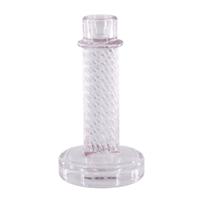 Housevitamin kandelaar twist glas roze 15 cm | 24 stuks