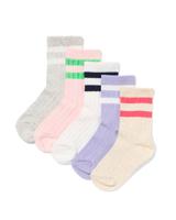 HEMA Kindersokken Rib - 5 Paar Gebroken Wit (gebroken wit)
