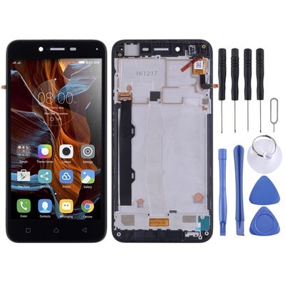 LCD-scherm en digitizer volledige assemblage met frame voor Lenovo Vibe K5 Plus A6020A46 A6020l36 A6020l37(Zwart)