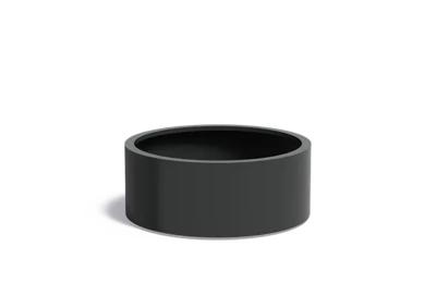 Aluminium plantenbak CIRCUM met wielen 100x40cm.