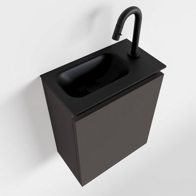 Toiletmeubel Mondiaz Ture | 40 cm | Meubelkleur Dark grey | Eden wastafel Urban Links | 1 kraangat