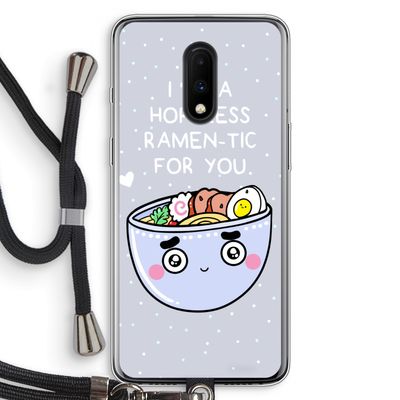 I'm A Hopeless Ramen-Tic For You: OnePlus 7 Transparant Hoesje met koord