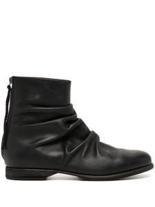 Yohji Yamamoto bottines à détails plissés - Noir