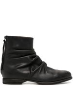 Yohji Yamamoto bottines à détails plissés - Noir - thumbnail