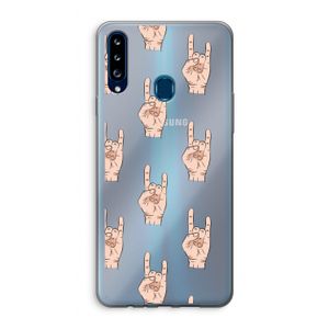 Rock: Samsung Galaxy A20s Transparant Hoesje