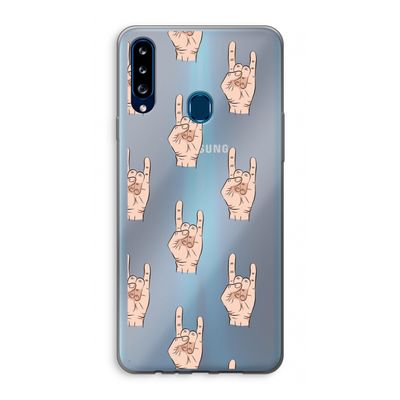 Rock: Samsung Galaxy A20s Transparant Hoesje