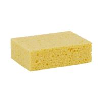 Schoonmaak spons - geel - 13 x 9 x 3,5 cm - viscose - schoonmaakspons Schoonmaak spons - geel - 13 x 9 x 3,5 cm - viscose - schoonmaakspons