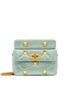 Valentino Garavani sac porté épaule Roman Stud médium - Vert