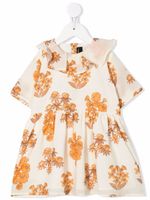 Mini Rodini robe à fleurs - Tons neutres