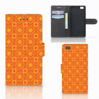 Huawei Ascend P8 Lite Telefoon Hoesje Batik Oranje