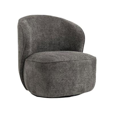 Tower Living Draaifauteuil 'Belvi' Chenille, kleur Donkergrijs