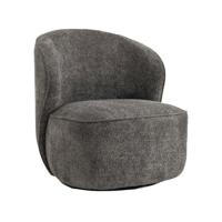 Tower Living Draaifauteuil 'Belvi' Chenille, kleur Donkergrijs