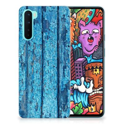 OnePlus Nord | Bumper Hoesje | Wood Blue