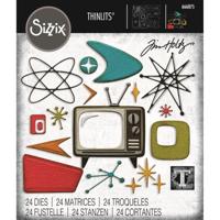 Sizzix • thinlits 24pcs die set vault atomic retro by tim holtz