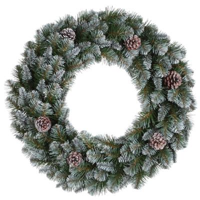 Empress wreath green frosted TIPS 320 - d90cm - Triumph tree