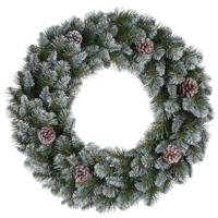 Empress wreath green frosted TIPS 320 - d90cm - Triumph tree
