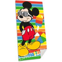 Disney Mickey Mouse strand/badlaken - 70 x 140 cm - katoen - voor kinderen - Strandlakens - thumbnail