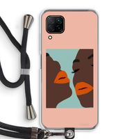Orange lips: Huawei P40 Lite Transparant Hoesje met koord